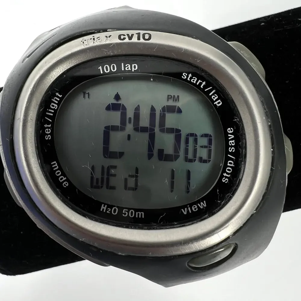 Nike Black Gray Triax CV10 SM0020 Wrist Watch Works